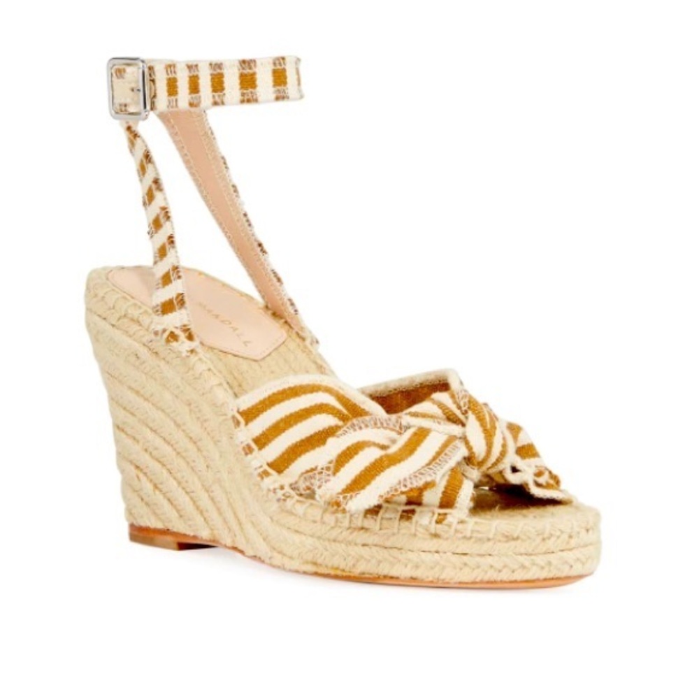 Loeffler Randall Tessa bow espadrille wedges size 10